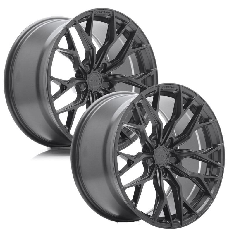 Set de 2x Concaver CVR1 19x8" 5x112 ET20, Carbone Graphite